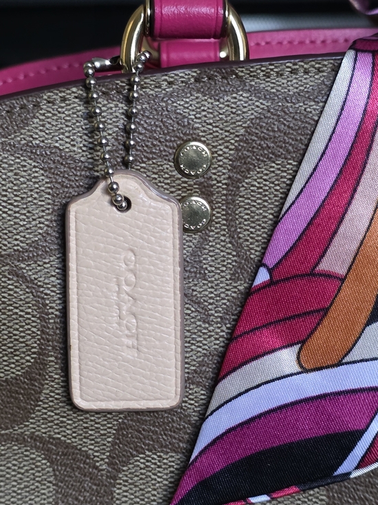Coach Accessories - Coach Small Light Blush Pink Leather Hangtag
